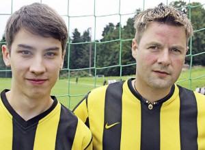 Neu: Roman Gerteis (links) und Christian Gerspacher sollen beim SVL mithelfen, den Klassenerhalt zu schaffen. Foto: Kerckhoff